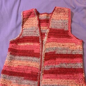 Handmade Multicolor Crochet Vest